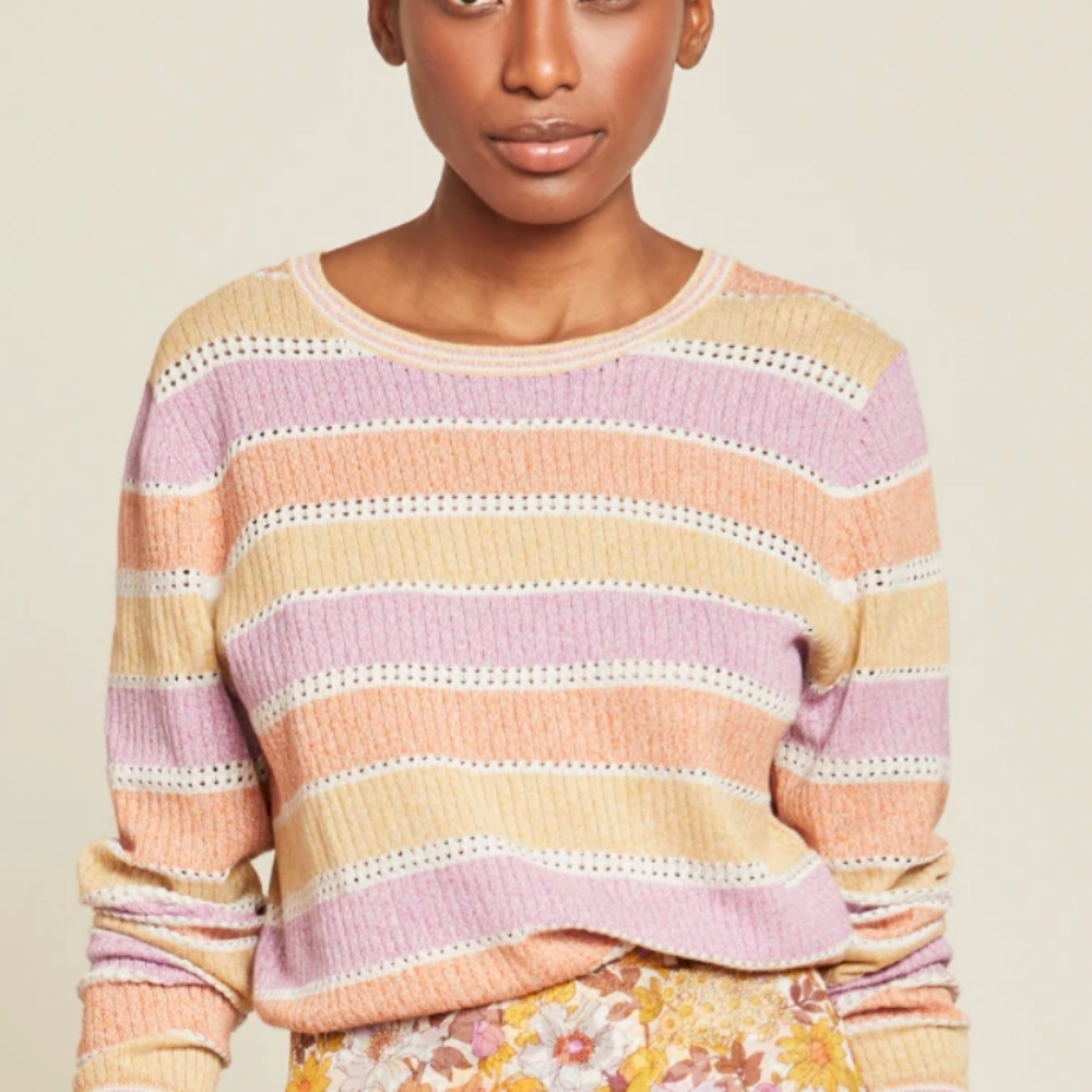 Veronica Beard - Raimi Color-Blocked Pullover Sweater - Pastel Multi XS